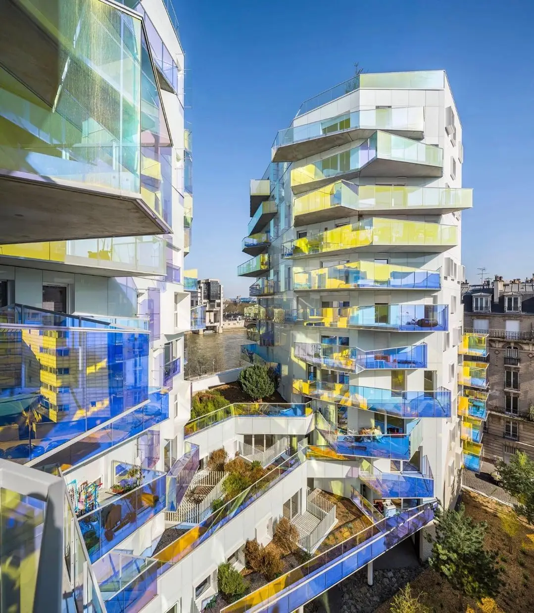 6mm -8mm colorful dichroic tempered decorative glass