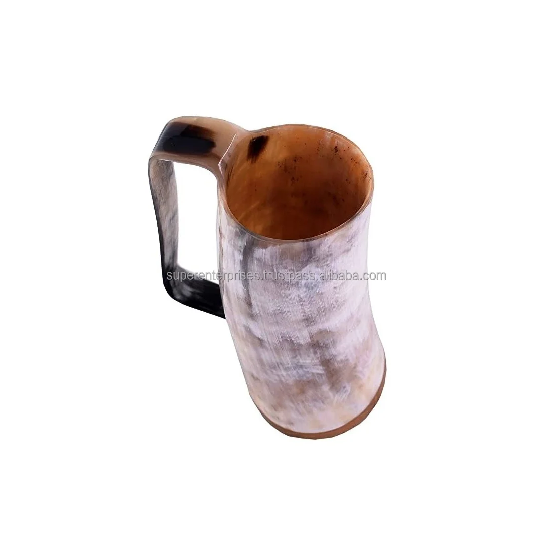Shiny And Natural Design Horn Mug for Beer Drinking Indoor Decor Unique Material Design Drinking Mug
