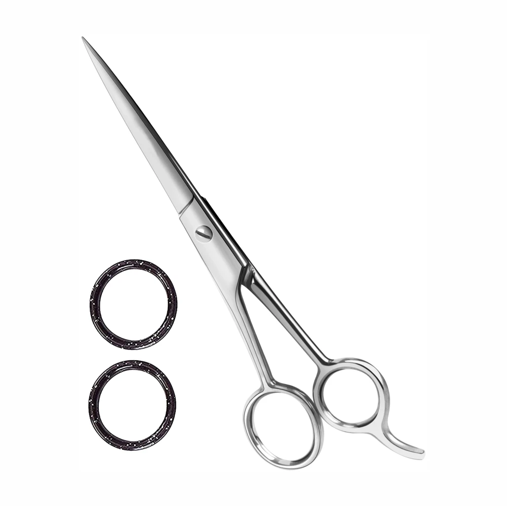 OEM Best Quality Customized Design Hair Scissors With Rubberized Grip Thinning Barber Cutting Shears Hairdressing Barber Salon