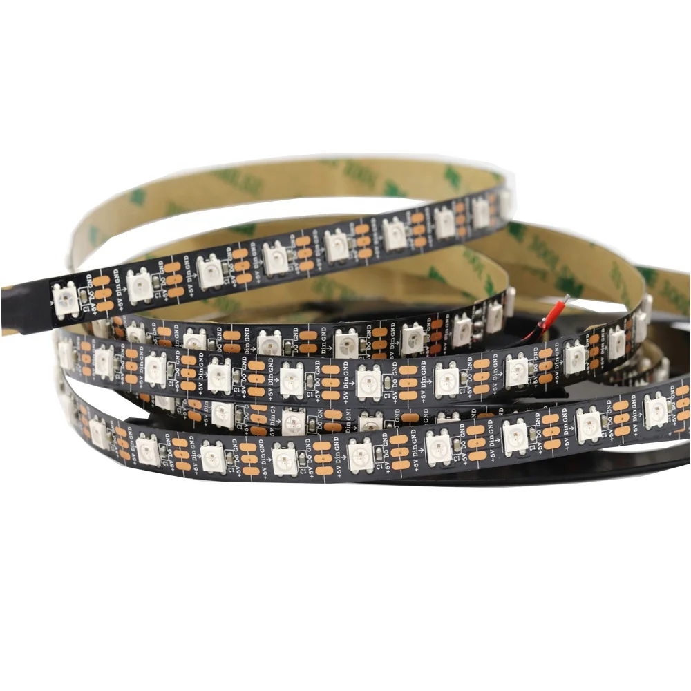 SMD 5050 WS 2813 WS2812 WS2812B Pixel DC 5V 1200 Lumen 4 Pin Flexible LED WS2813 IC Strip Light Tape With 3 Years Warranty