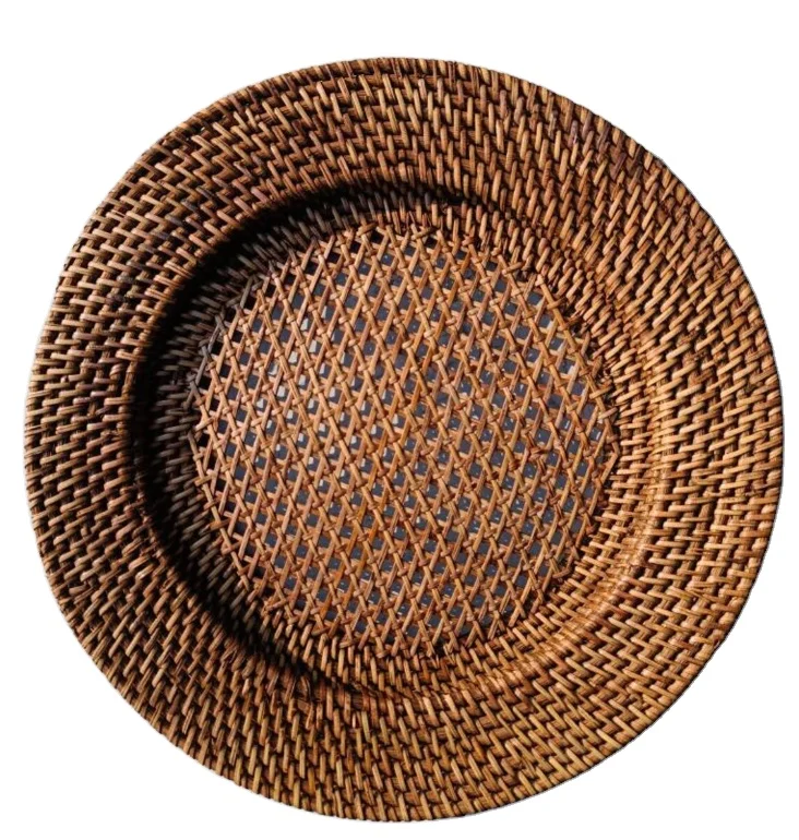 Wholesaler Manufactured High quality best selling handmade rattan plate  Plate Set for Table Wedding Centerpieces and Decoration