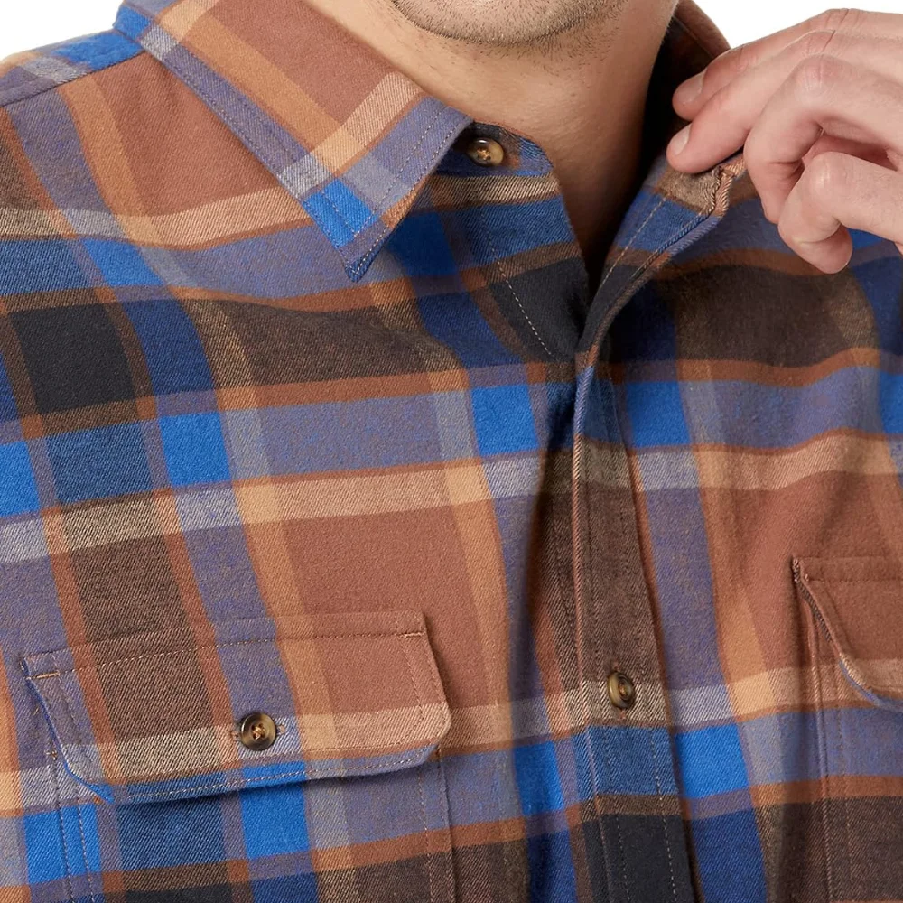 Long Sleeve Wholesale Casual Flannel Plaid Shirts For Men Slim Casual Dress Shirt High Quality Top Rated Custom Made Shirts