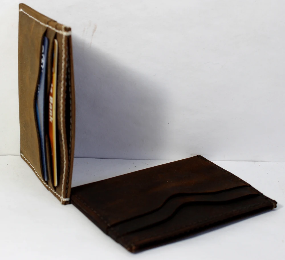 New Product Oil pull up tannery Leather Wallet for Men and Women Zippered Small Money Pocket & Gift Aesthetic Style Credit Card