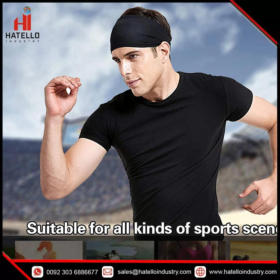 Mens Running Headband Mens Sweatband Sports Headband for Running Cycling Basketball Yoga Fitness Workout Stretchy Unisex