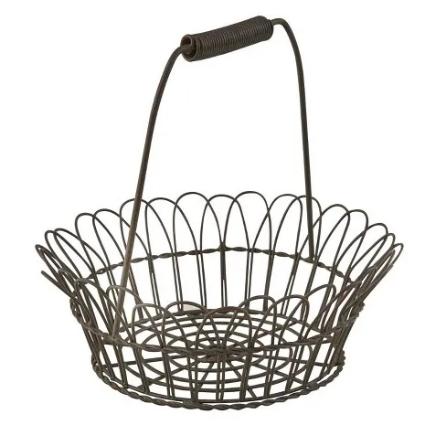Multipurpose New Metal Wire Storage Basket Handmade Metal Wire Fruits Storage Basket For Kitchen Table Top.