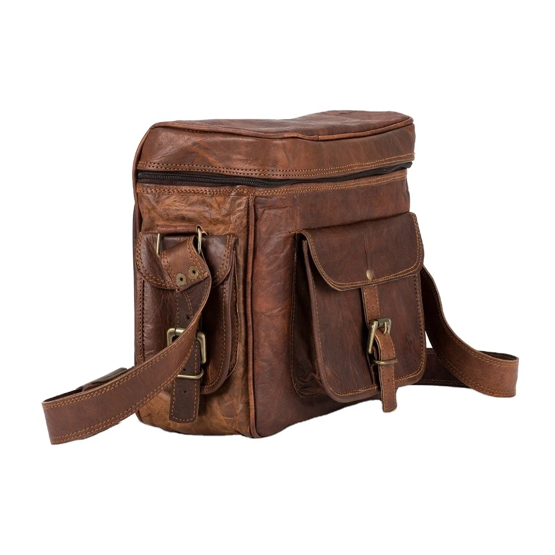 Personalise Leather Camera Shoulder Bag - Leather Crossbody DSLR Camera Sling Bag for Men and Women - Leather Work Bag - Travel