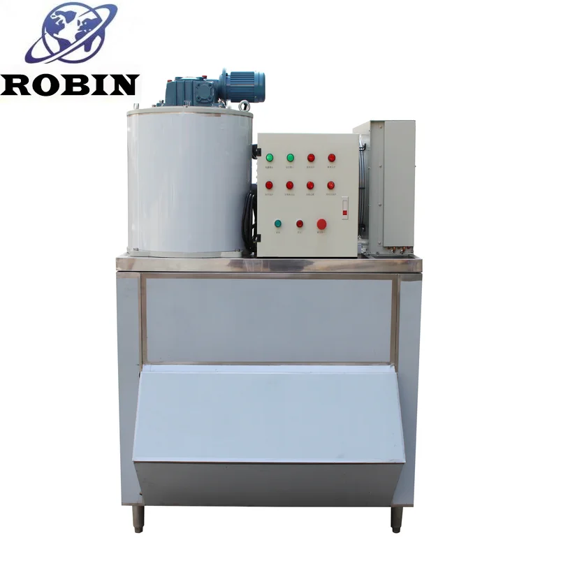 Robin top 1 ton flake ice machine with single phase compressor