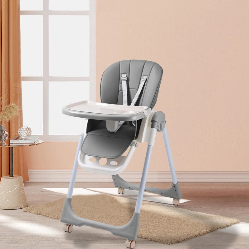 Hot sale baby high feeding chair portable kids  with safety harness