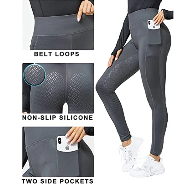 High Quality Horse Riding Pants Legging Equestrian Breeches Full Seat Silicone Equestrian Riding Pants With Pockets