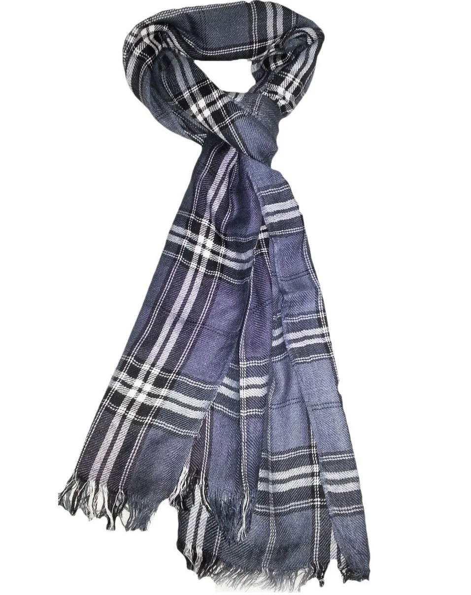 Check Design Unisex VISCOSE SCARF  RAYON SCARF