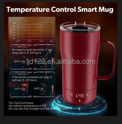 Good design fine Design constant temperature smart coffee mug warmer warmer With Wireless Combo Charger 500ml smart digital thermo mug
