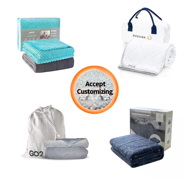 Оригинальное Полноразмерное утяжеленное одеяло из микрофибры для сна для взрослых Nantong, утяжеленное одеяло 40 фунтов