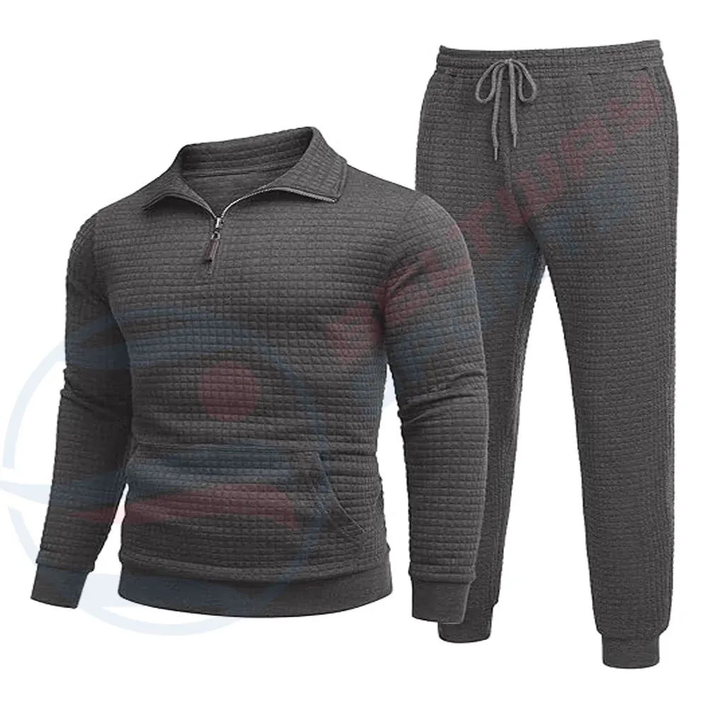 Hot Selling 1/4 Quarter Zip Pullover Shirt Customized Tracksuit Premium Quality Set Jogger Set Jogging Suits