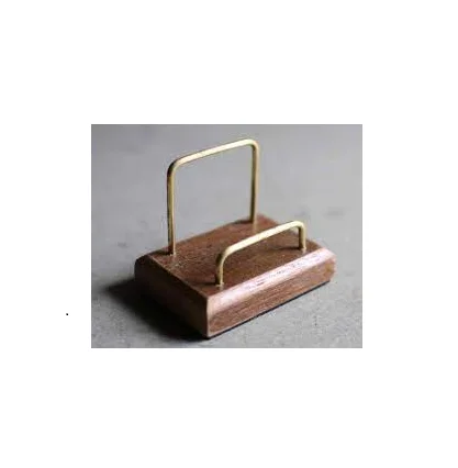 Wood And metal card holder papaya shaped notepads stand customized size and logo best price