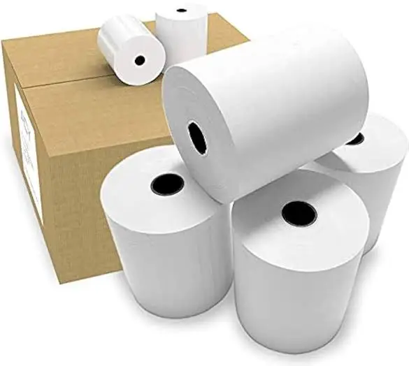 Retro Reflective 80 mm Thermal Receipt Paper Roll Single Side Coated Compatible with Screen Printing