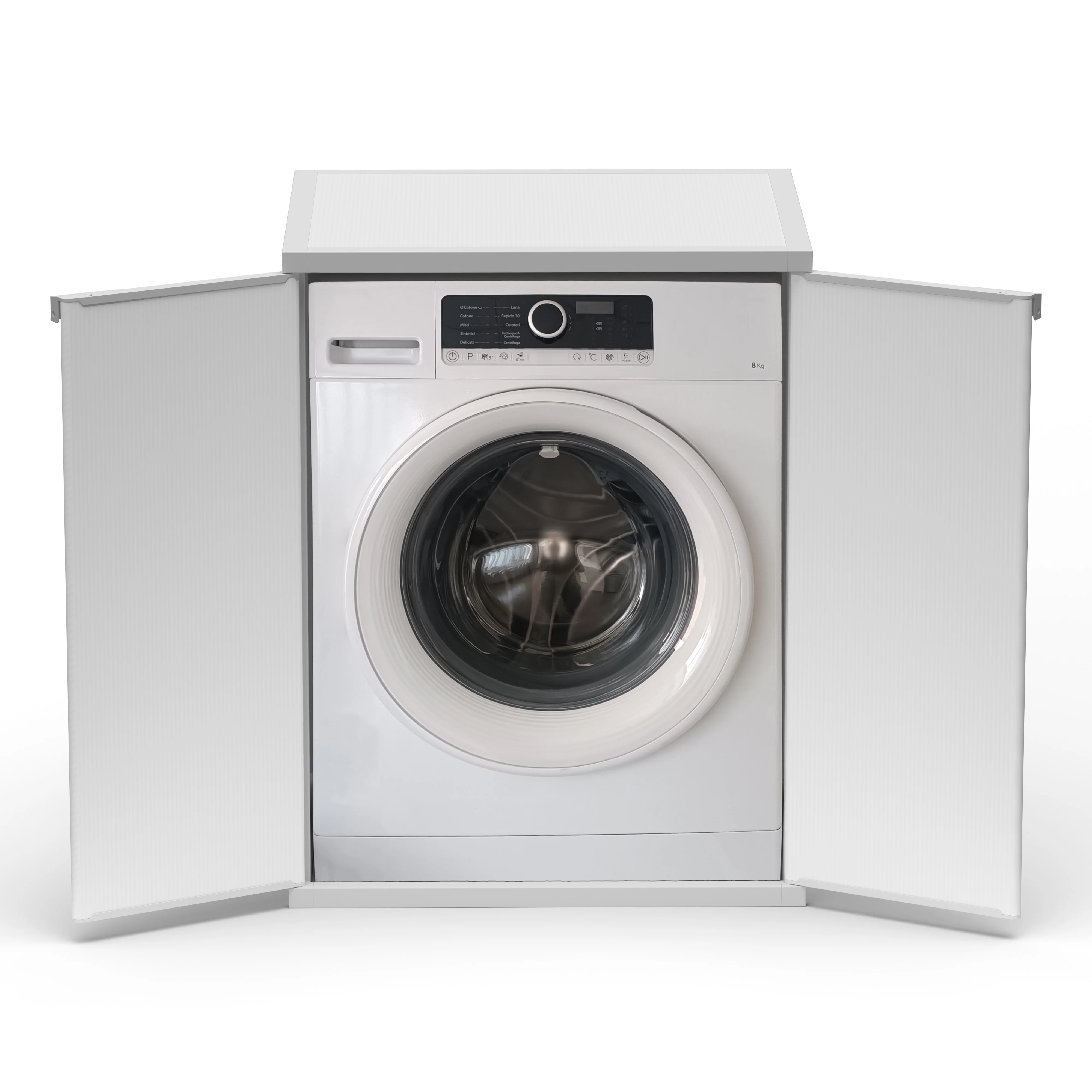 High Quality Modern Design PVC Laundry Machine Cover Cabinet Easy to Assemble for Indoor Use Made in Italy for Wholesale Export