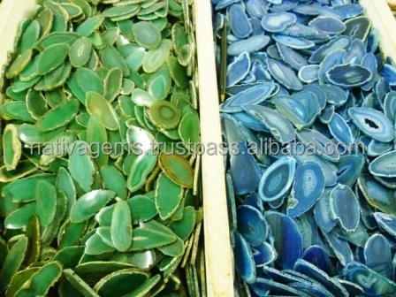 GORGEOUS COLORED AGATE SLICES WHOLESALE