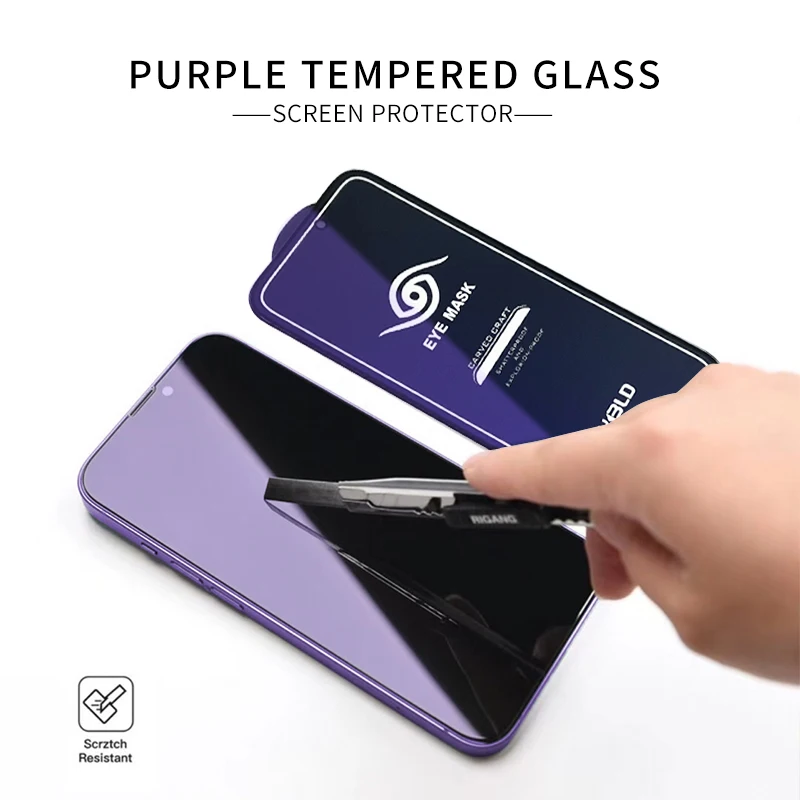 Anti Blue Light Full Cover Tempered Glass For IPhone 14 Anti UV Ray Eye Protection Screen Protector Film For iPhone 14 Pro Max