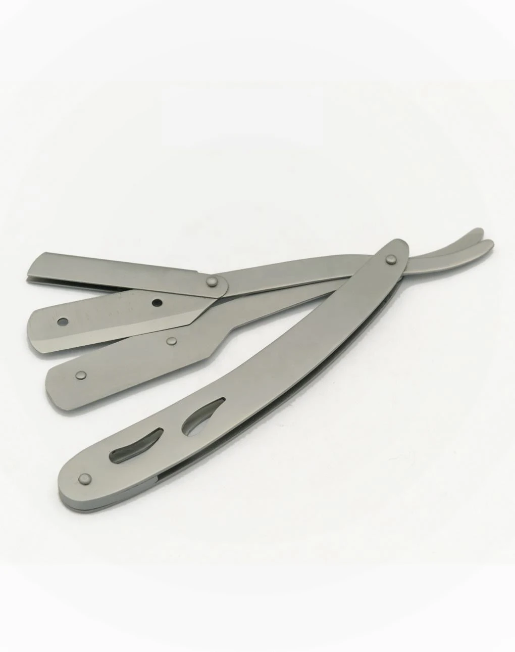 2024 Best Selling Stainless Steel Solid Color Folding Handle Barber Razor Top New Arrival Disposable Shaving Tool