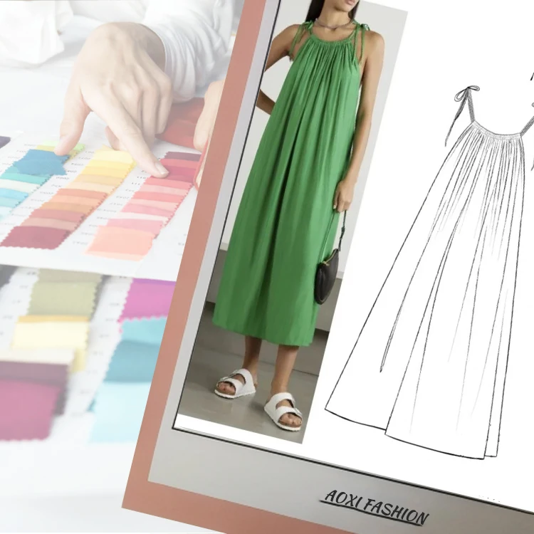 Wholesale Clothing Company High Quality Design Service Pure Linen Dress Clothing Manufacturers Custom Womens Linen Clothing