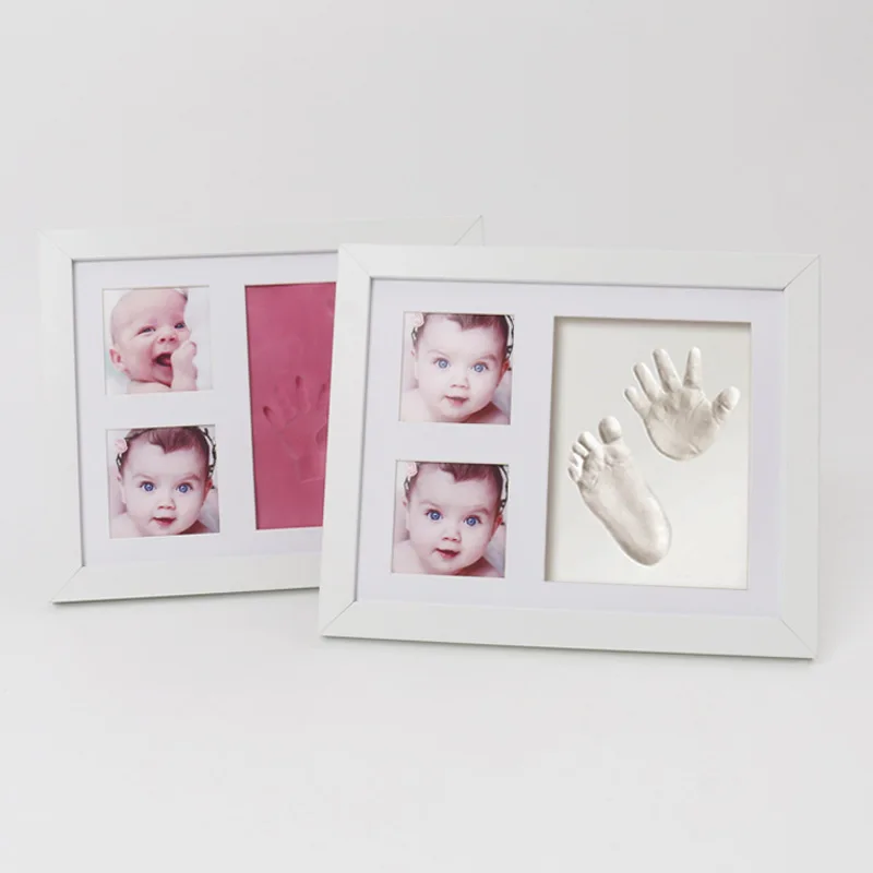 Eco Friendly Baby Handprint Kit Footprint Kit Clay Hand Print Picture Frame for Newborn