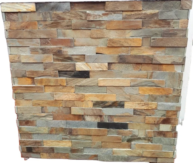 Slate stone wall cladding for exterior decoration multicolor black slate stone Limestone outdoor