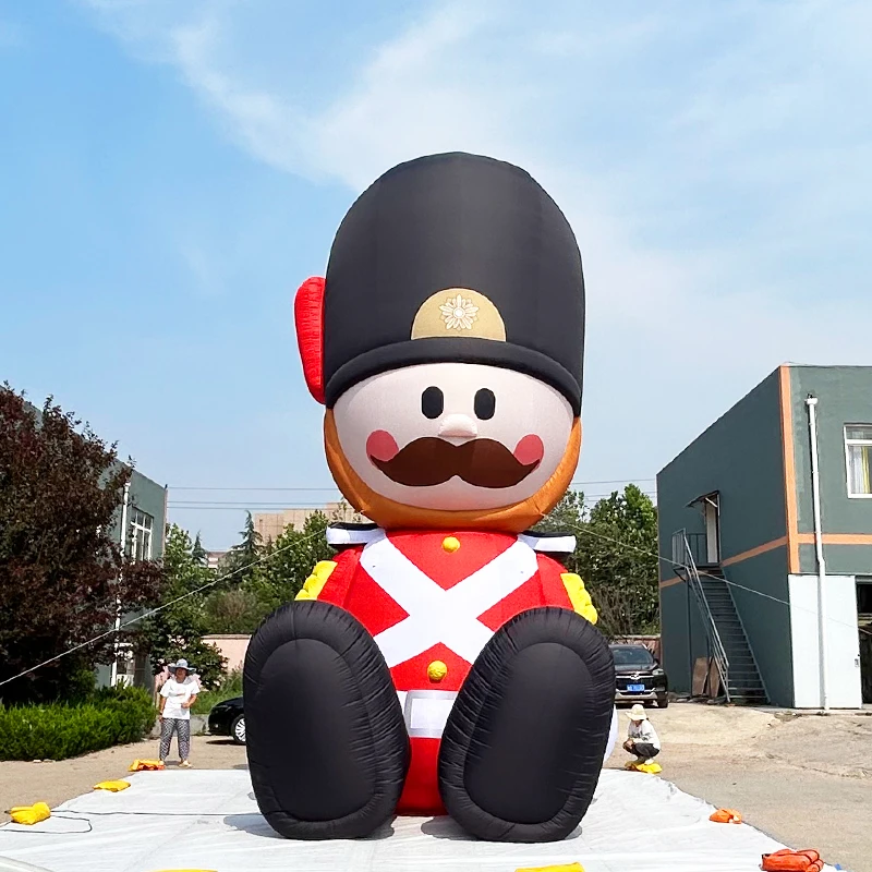 Aero Blowup Cartoon Character Oxford Cloth Advertising Inflatables Giant Custom Mascot Inflatable Cartoon Nutcracker