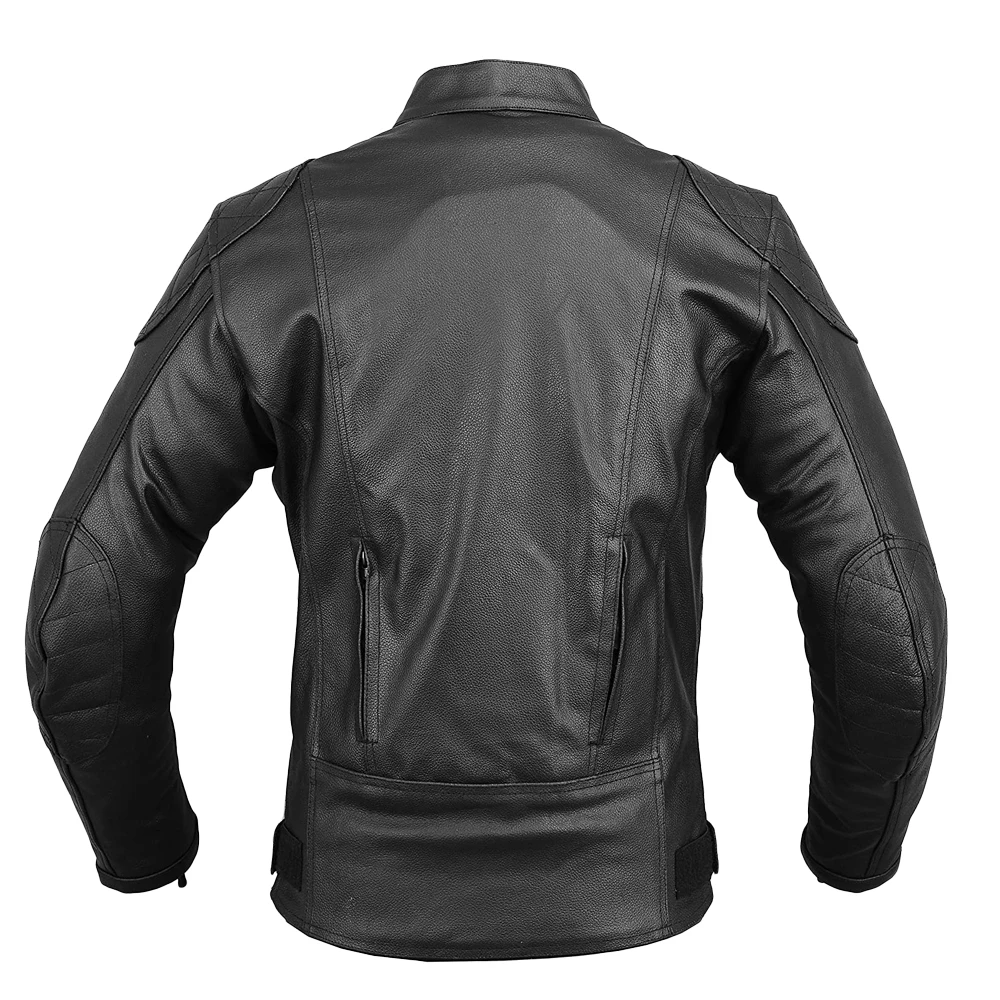 Custom men lambskin Leather Motorbike Protective Jacket wholesale price