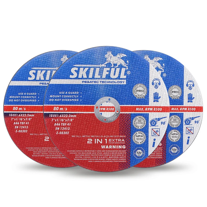 180X1.6MM 7inch MPA Certification Abrasive tool Inox Metal Aluminum OEM ODM  Cutting Discs