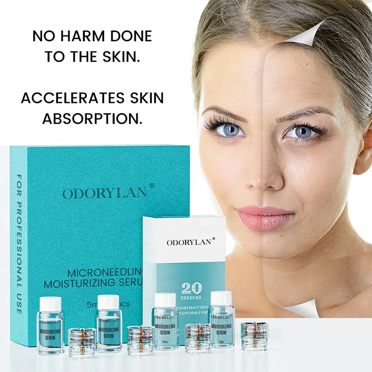 OEM/ODM Hydra Needle 20 Pins Microneedling Dermastamp Meso Serum Micro Needling Moisturizing Serum Set For Face