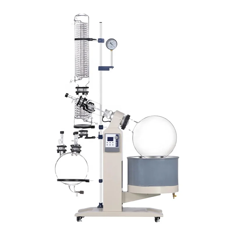 50l Lab Scale Hemp Extraction Essential Oil Distillation Distiller Solvent Recovery Rotary Evaporator With Vacuum Pump For Sale