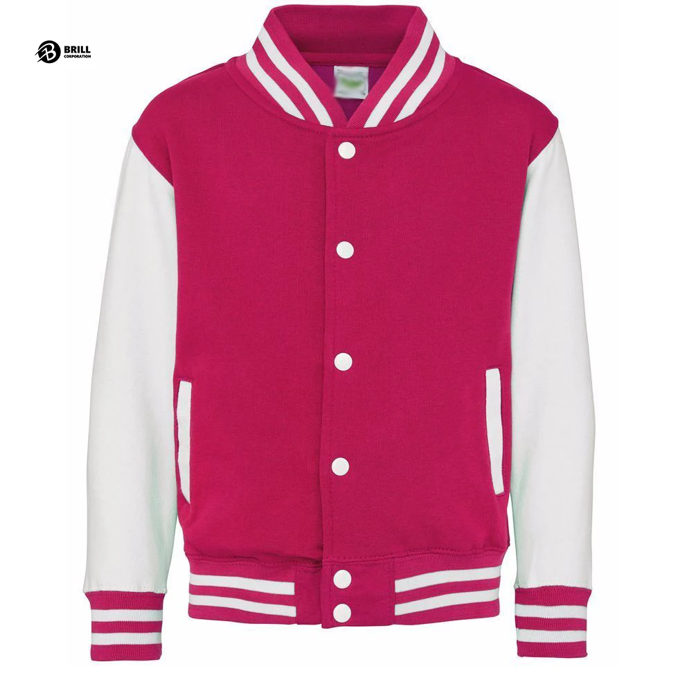 High Quality Trendy Varsity Baseball Jersey Jacket Kids Fashionable Button Down varsity jersey Girls