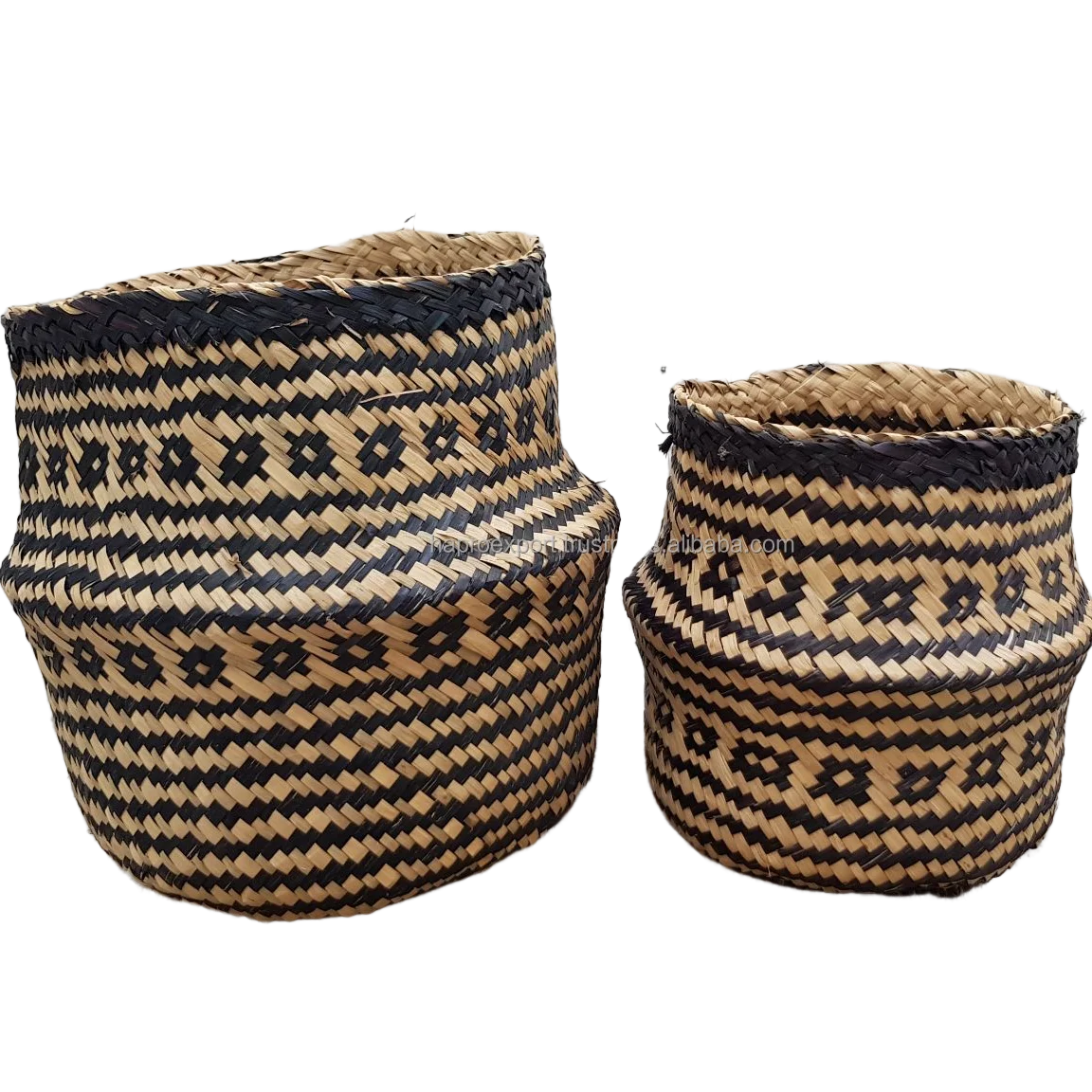 Eco friendly straw basket made in Vientam woven by hand high quality and cheap price seagrass storage basket kitchen rope basket