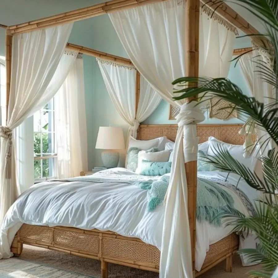 Wholesale high quality rustic bamboo bed for modern simple bedroom good price from Vietnam