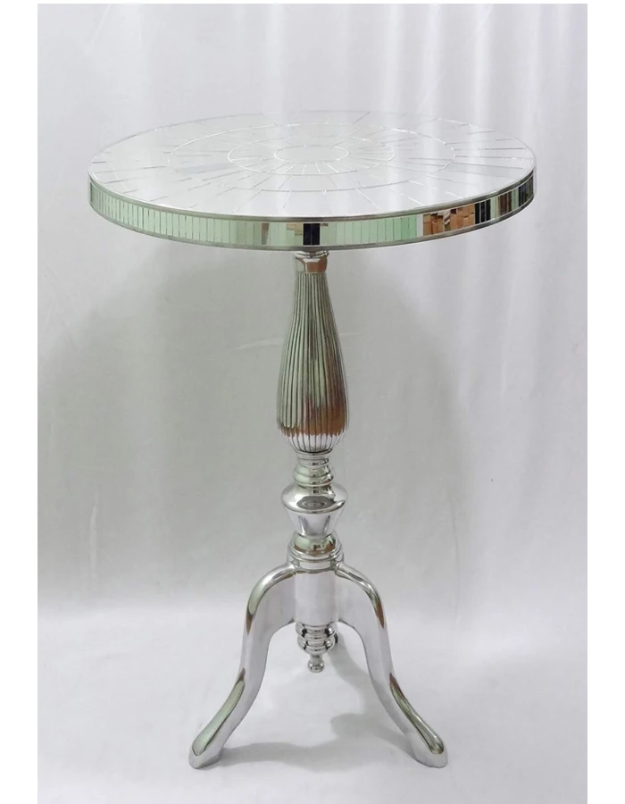 Aluminum Decorative coffee table casting aluminum handmade Shiny Polish Indian style garden table vintage style coffee table