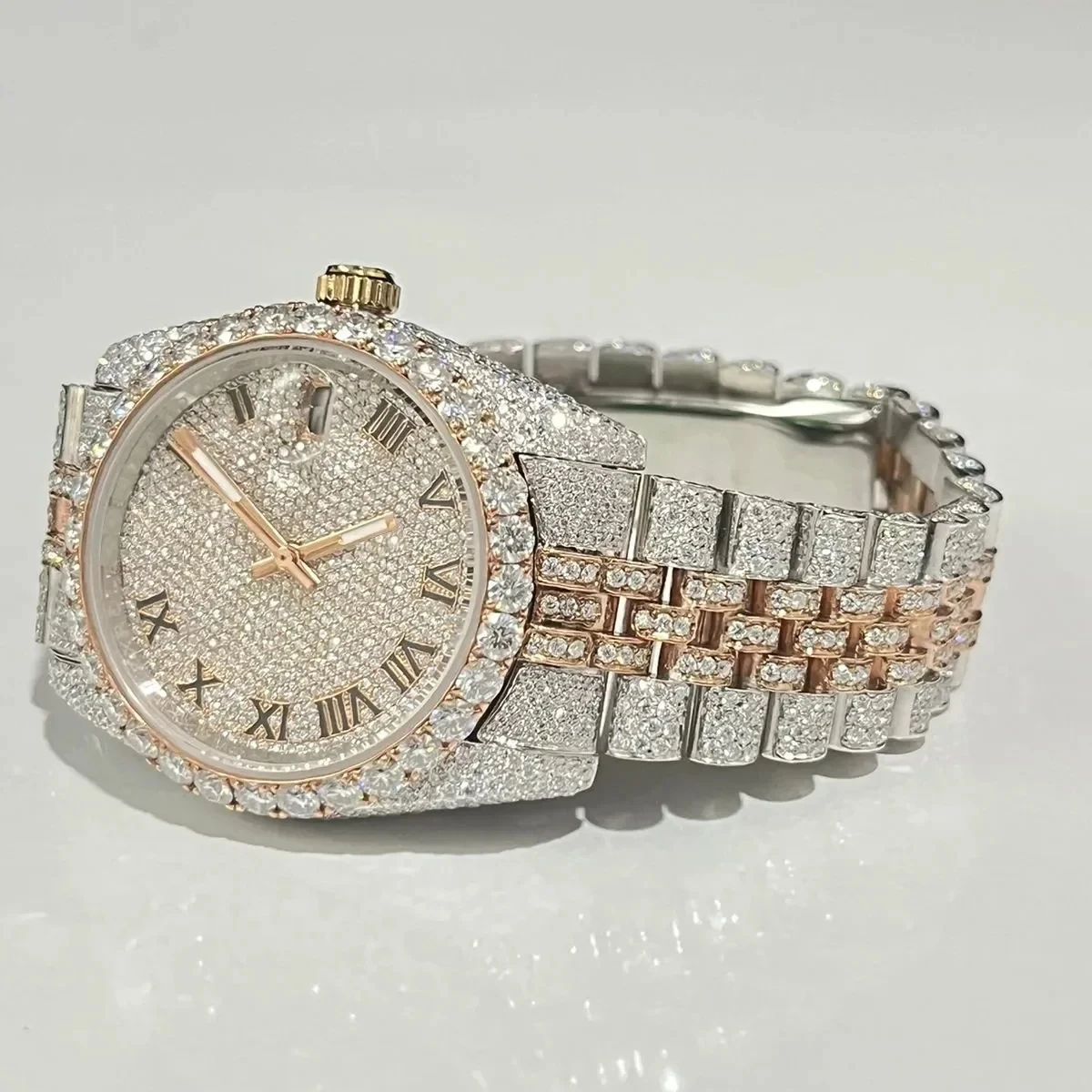 2024 Luxury watches Iced Out Lab grown Diamond Watches Past Tester 925 silver VVS Moissanite  Mechanical Watch for womens Mens