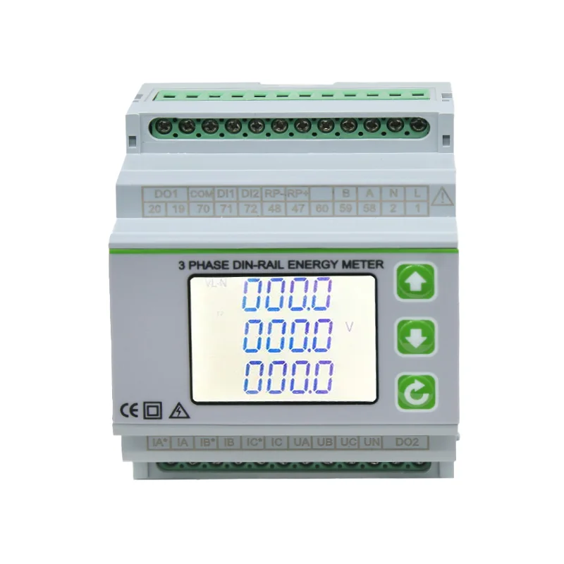 High Quality wifi energy meter electric Power Meter RS485 Modbus 100A Din rail Meter Kwh 3 Phase 4 wire energy meter