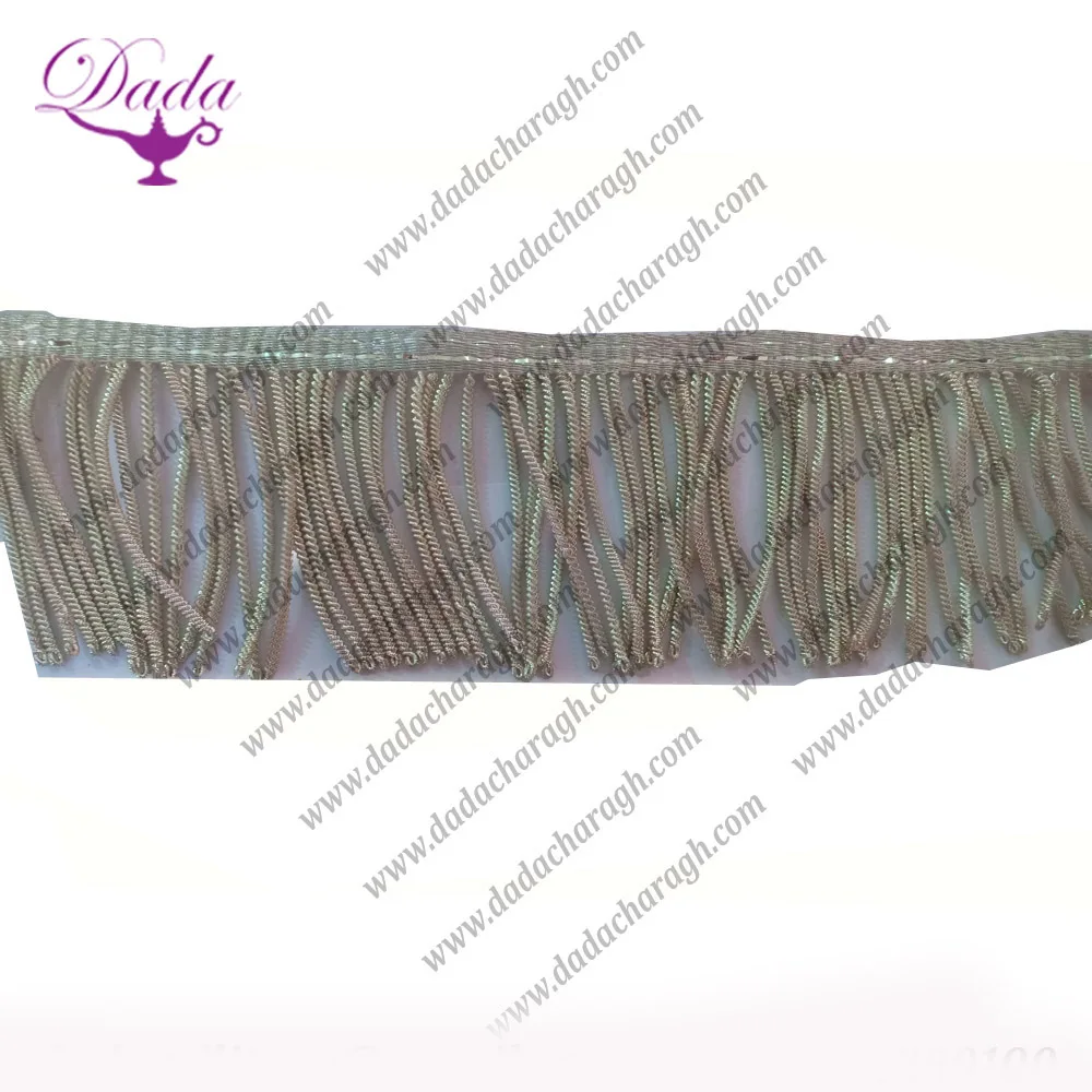 5cm dull Silver thick bullion wires fringe metal 7mm thick diameter metallic ceremonial Decoration vestment church costume trims