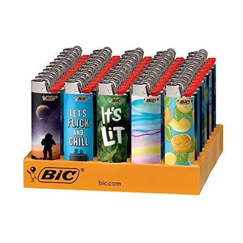 Набор зажигалок MAXI J6 BIC большие классические размеры газовая сигарета кремневые колеса