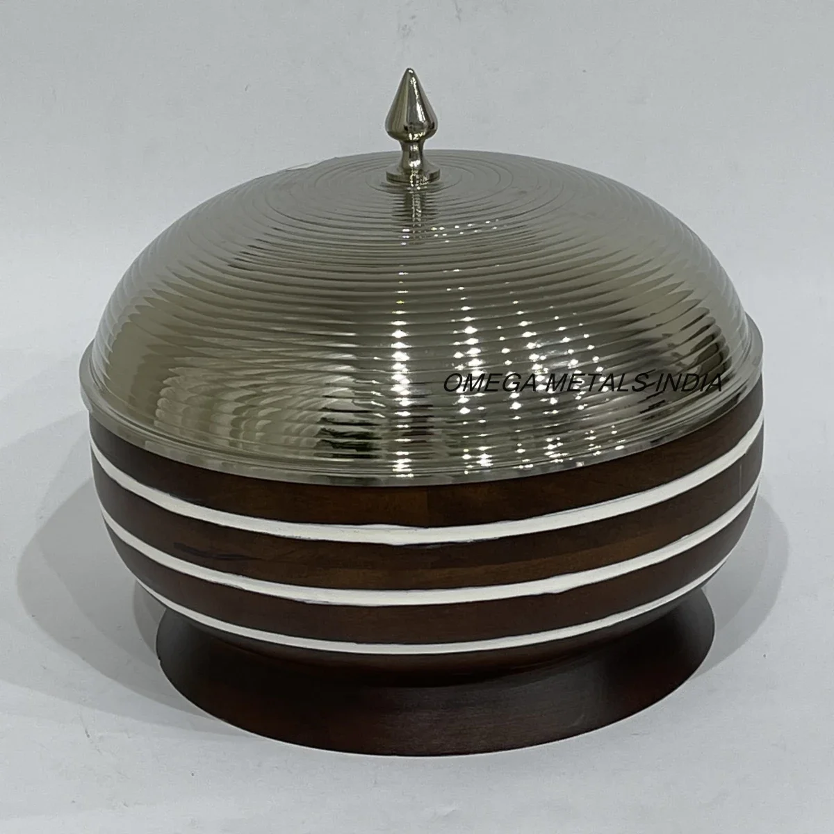 Good Quality Silver Finishing Arabic Casserole Dish with Lid High Selling Casserole Food Warmer and Hot Pot For Dinnerware