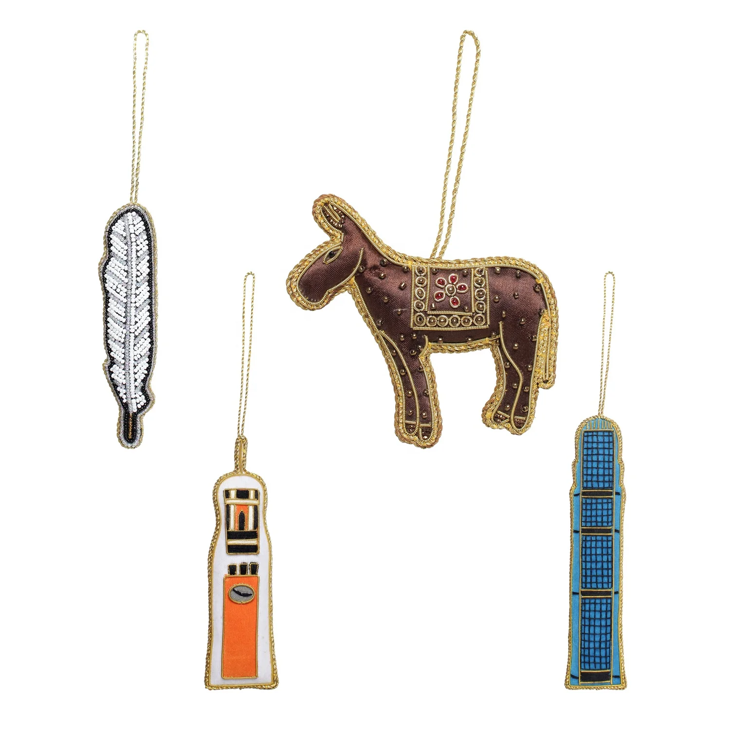 Handmade Embroidered Beaded Velvet satin Christmas Decorations Lama Santa  Socks   Flying Sparrow  Customized Wholesale