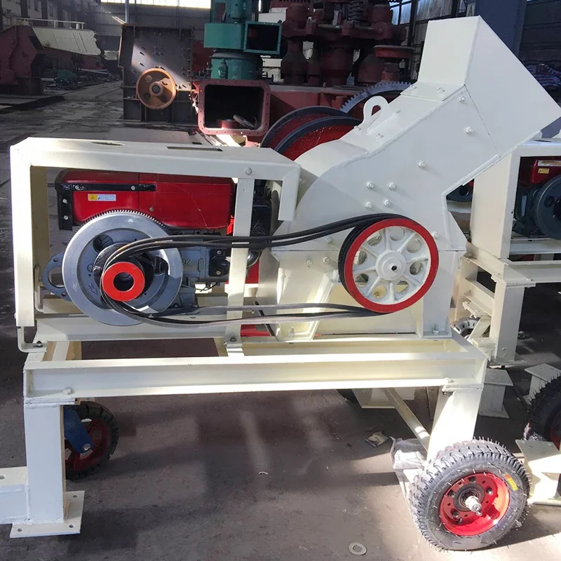 Portable Mini Gravel Crusher Machine Price, Diesel Engine Mobile Hammer Crusher, Gold Coal Clay Brick Concrete Hammer Crusher