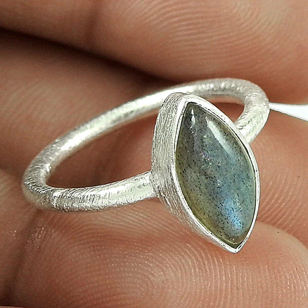 Marquise shape Labradorite Gemstone 925 Sterling Silver ring for women and girls bulk wholesale Jewelry Suppliers Manufacturer