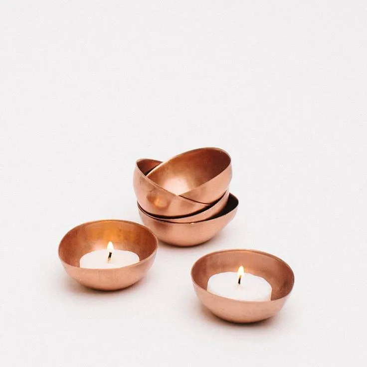 High Quality Decorative Set Of 3 Metal Aluminium Cast Oval Shape Design Embossed Mini Tea Light Cup Holder Gold For Table Decor