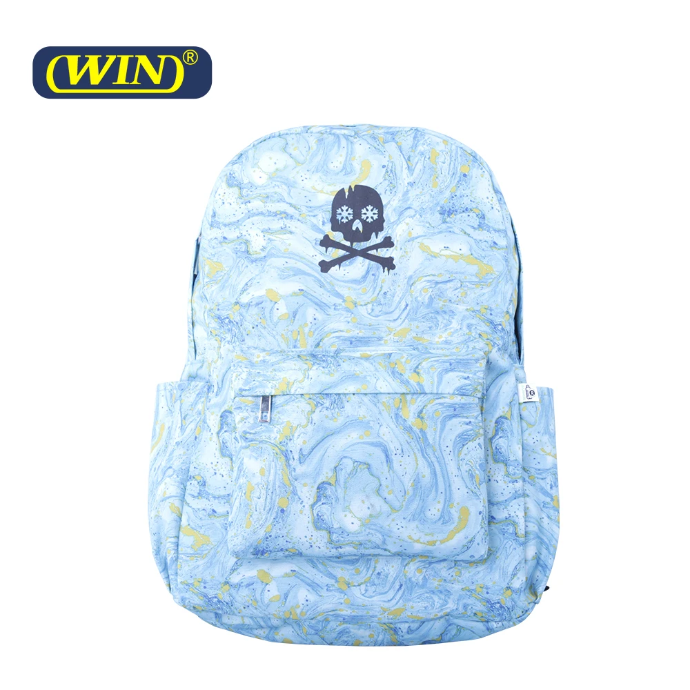 Hot Sales Custom Printing RPET 600D Waterproof School Backpack Bag