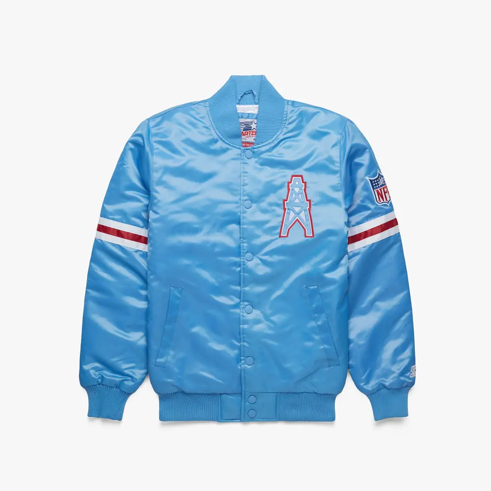 Premium Starter Oilers Satin Jacket - Stylish and Comfortable Outerwear for Fans Starter Oilers Jacket