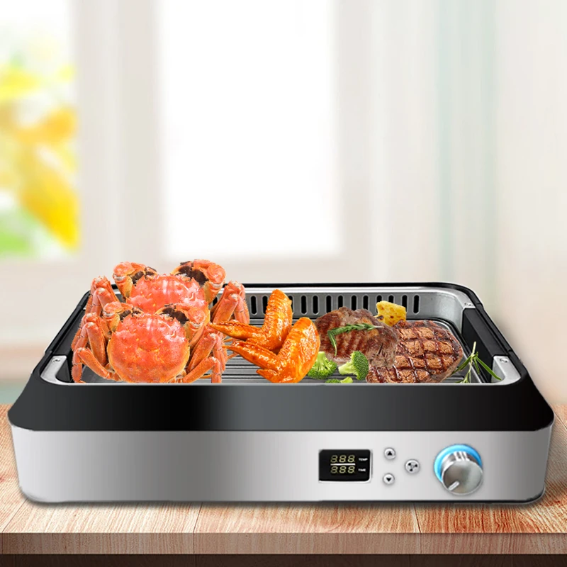 Best Sellers Household Eastar Smokeless Grill Oven Indoor Barbeque BBQ Table Top Electric Skillet Barbecue Grill Pan