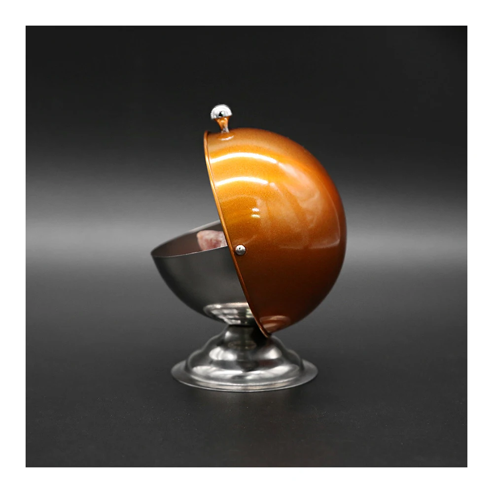 Metal Sugar Bowl with rolling lid