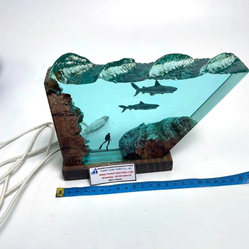 Epoxy lamp astronaut night light wood resin Decoration Sleep Bedroom lamp Creative 3D Light WhatsApp: +84 961005832