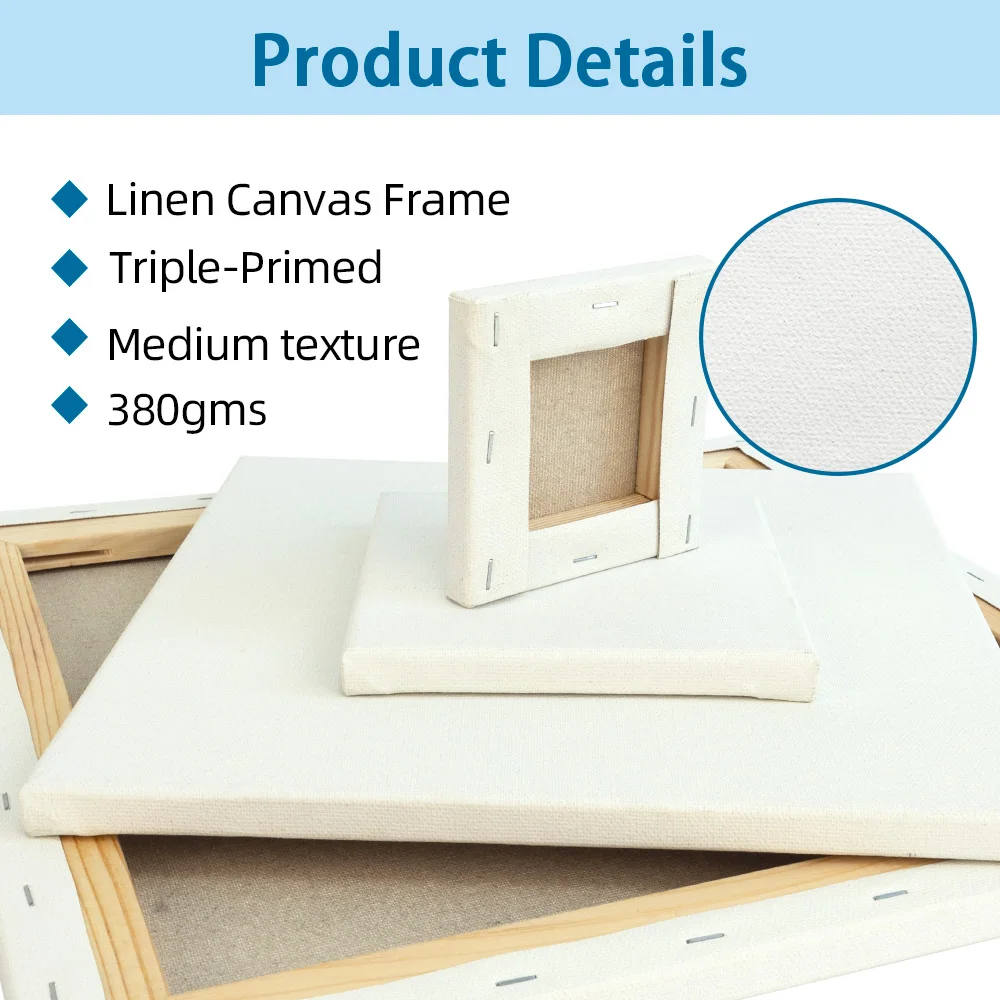 Wholesale 380g Cotton and Linen Blend Stretched Canvas Art Canvas Frames for Oil Painting Acrylic Primer Blank Canvases Print